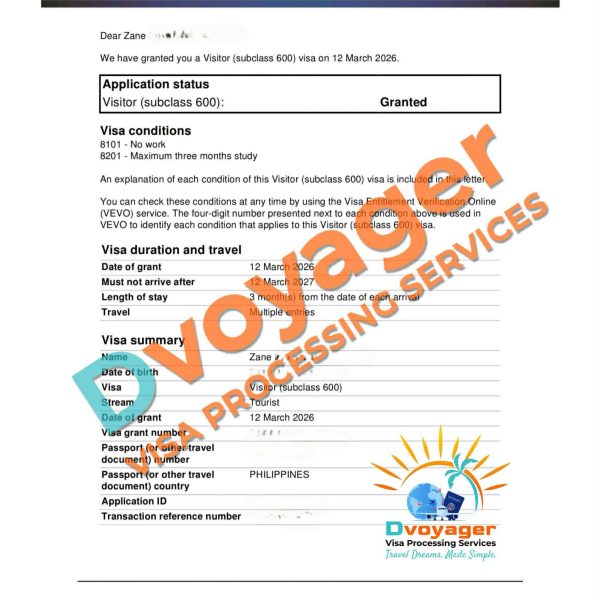 Visa Processing Services approved 2